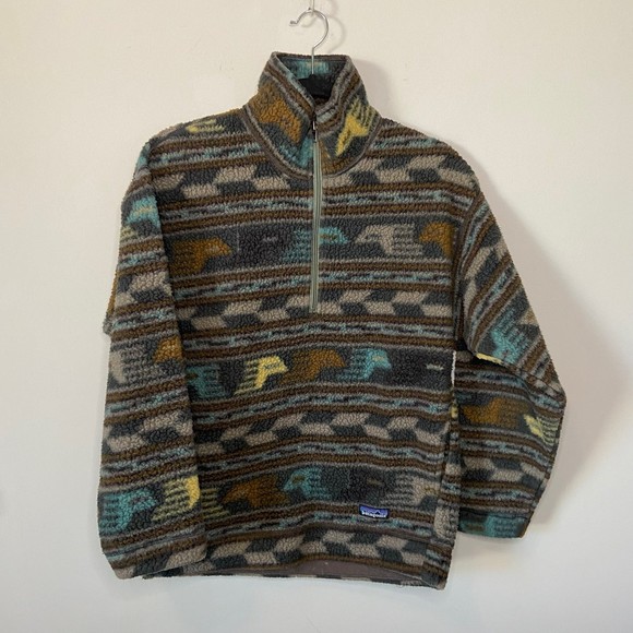 Patagonia Aztec Tribal Print 1/4 Zip Sweater Sz XS HTF Rare - Picture 2 of 8